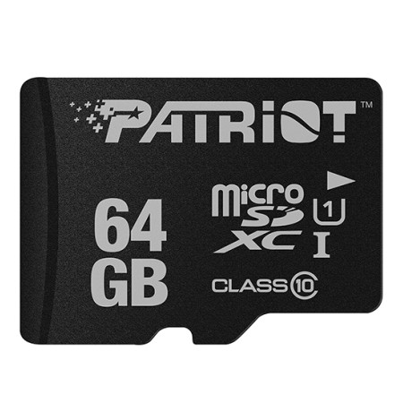 64 ГБ Карта памяти Patriot LX microSDXC (PSF64GMDC10) черный