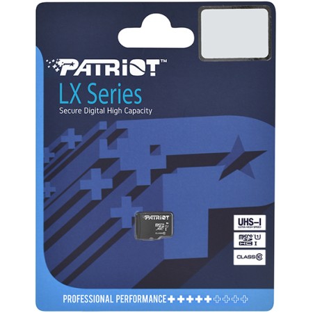 64 ГБ Карта памяти Patriot LX microSDXC (PSF64GMDC10) черный