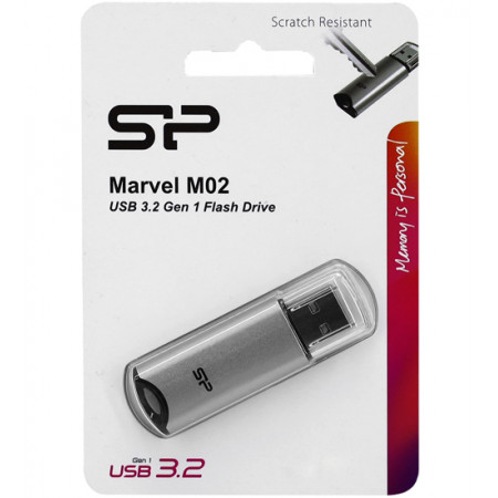 128 ГБ USB Флеш-накопитель Silicon Power Marvel M02 (SP128GBUF3M02V1S) серый
