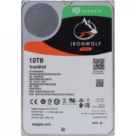 10 ТБ Жесткий диск Seagate IronWolf (ST10000VN000) серый