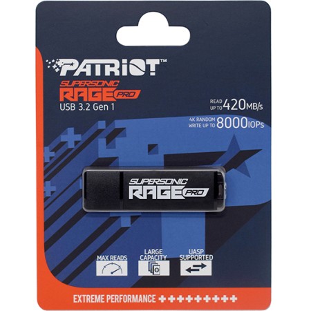 128 ГБ USB Флеш-накопитель Patriot Supersonic Rage Pro (PEF128GRGPB32U) черный