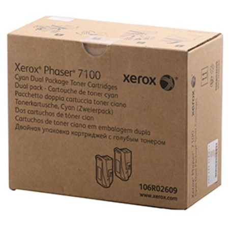 Тонер-картридж лазерный Xerox 106R02609 голубой (в упаковке 2 шт) (с чипом)