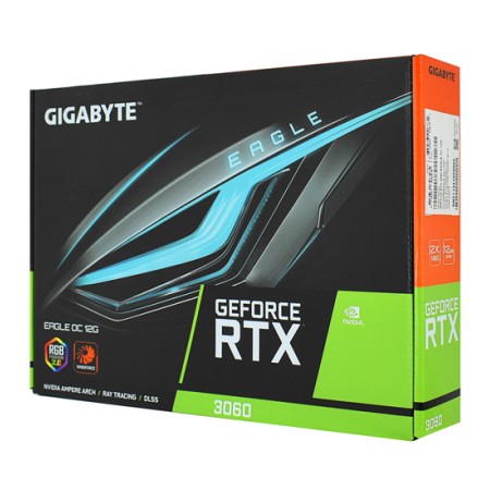 Видеокарта GIGABYTE GeForce RTX 3060 EAGLE (LHR) (GV-N3060EAGLE-12GD rev2.0) 12 Гб черный