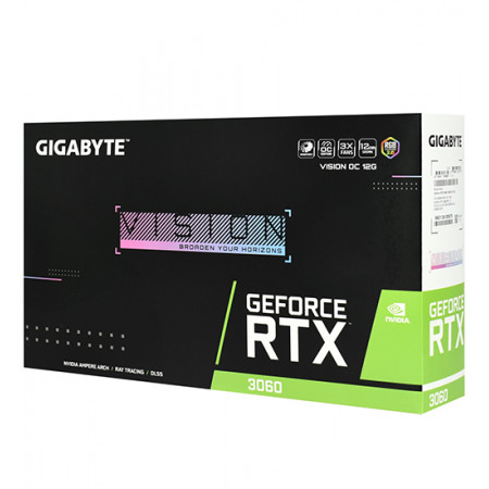 Видеокарта GIGABYTE GeForce RTX 3060 VISION OC (LHR) (GV-N3060VISION OC-12GD rev2.0) черный