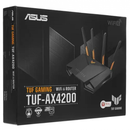 Wi-Fi роутер ASUS TUF Gaming AX4200 (90IG07Q0-MO3100) черный