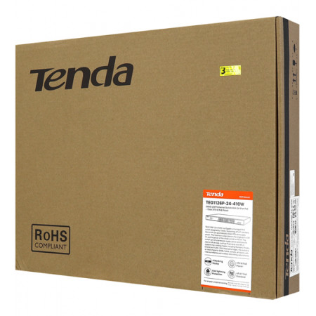 Коммутатор Tenda TEG1126P-24-410W коричневый