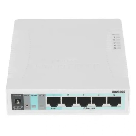 Коммутатор MikroTik RB260GS (CSS106-5G-1S) белый