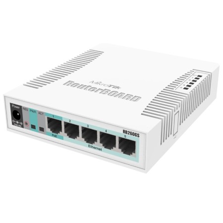 Коммутатор MikroTik RB260GS (CSS106-5G-1S) белый