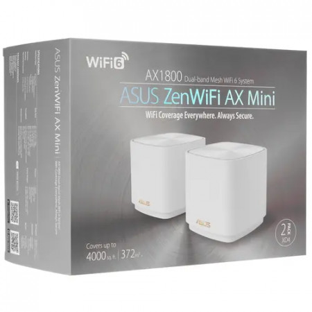 MESH-комплект ASUS ZenWiFi Mini AX XD4 (W-2-PK) (90IG05N0-MO3R40) белый