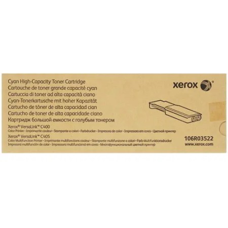 Тонер-картридж лазерный Xerox 106R03522 голубой (повышенная емкость) (с чипом)