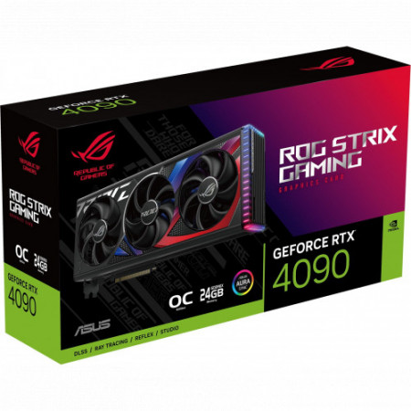 Видеокарта ASUS ROG Strix GeForce RTX 4090 OC Edition (ROG-STRIX-RTX4090-O24G-GAMING) 24 Гб черный