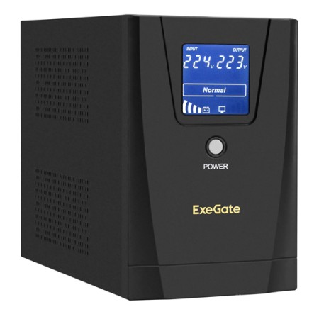 ИБП ExeGate LLB-1200.LCD.AVR.2SH.3C13 черный (С АККУМУЛЯТОРОМ)