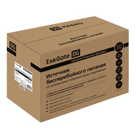 ИБП ExeGate LLB-1200.LCD.AVR.2SH.3C13 черный (С АККУМУЛЯТОРОМ)