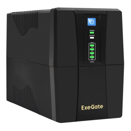 ИБП ExeGate UNB-800.LED.AVR.2SH.RJ.USB черный (С АККУМУЛЯТОРОМ)