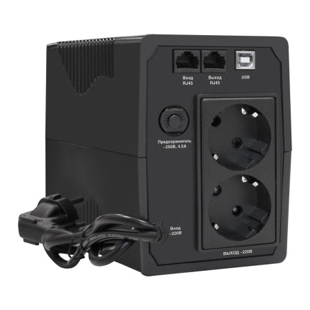 ИБП ExeGate SpecialPro UNB-800.LED.AVR.2SH.RJ.USB (EP285604RUS) черный (С АККУМУЛЯТОРОМ)