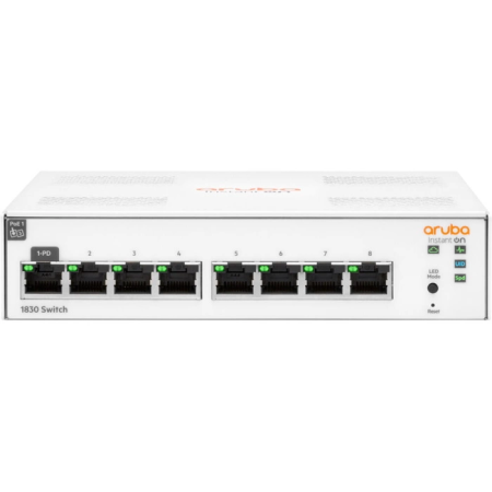 Коммутатор HPE Aruba Instant On 1830 8G 4p Class4 PoE 65W (JL811A#ABB) белый