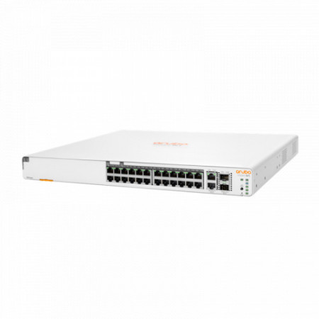 Коммутатор HPE Aruba Instant On 1960 24G 20p Class4 4p Class6 PoE 2XGT 2SFP+ 370W Switch (JL807A#ABB) белый