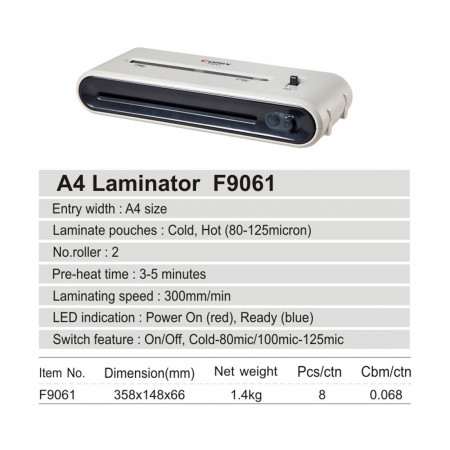 Ламинатор COMIX F9061 белый