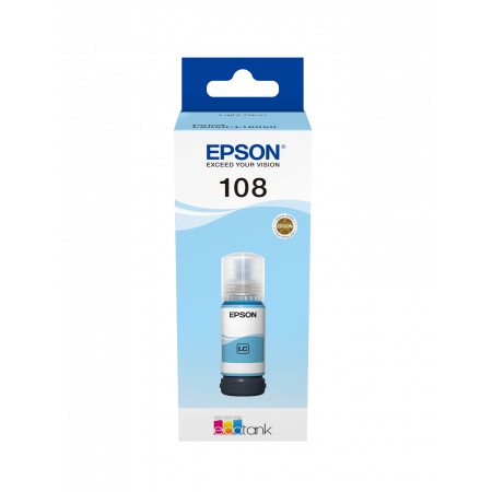 Чернила Epson 108 EcoTank (C13T09C54A) светло-голубой