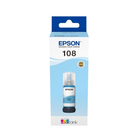Чернила Epson 108 EcoTank (C13T09C54A) светло-голубой