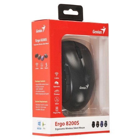 Мышь беспроводная Genius Ergo 8200S (31030029400) черный