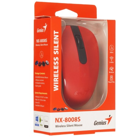 Мышь беспроводная Genius NX-8008S (31030028401) красный