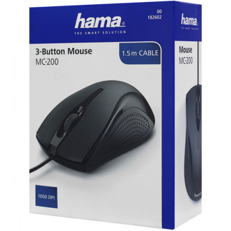 Мышь проводная Hama MC-200 (00182602) черная