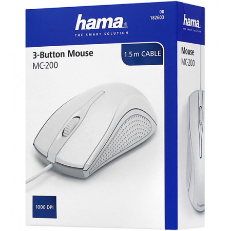 Мышь проводная Hama MC-200 (00182603) белая