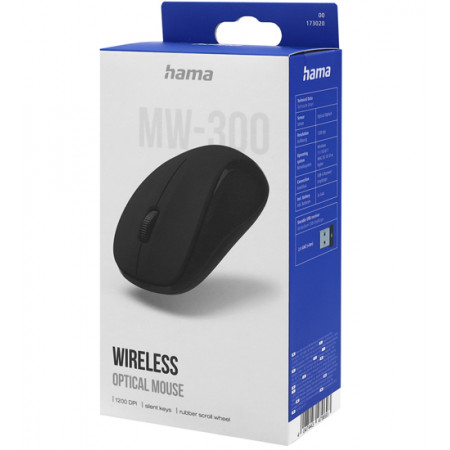 Мышь беспроводная Hama MW-300 V2 (00173020) черный