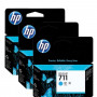 Картридж струйный HP 711 (CZ134A) голубой (в упаковке 3 шт)