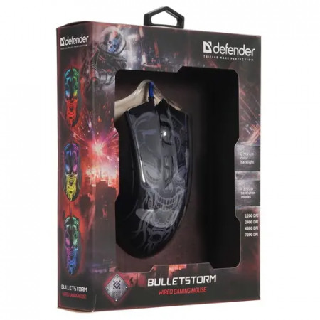 Мышь проводная Defender Bulletstorm GM-928 (52928) черный