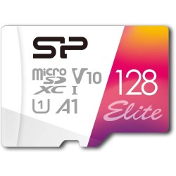 128 ГБ Карта памяти Silicon Power Elite microSDXC (SP128GBSTXBV1V20SP) белый + адаптер