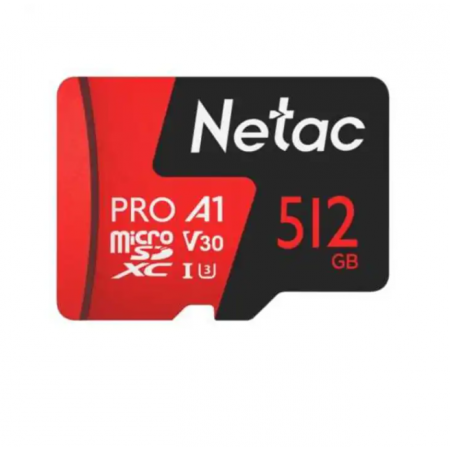 512 ГБ Карта памяти Netac P500 Extreme Pro microSDXC (NT02P500PRO-512G-R) + адаптер черный