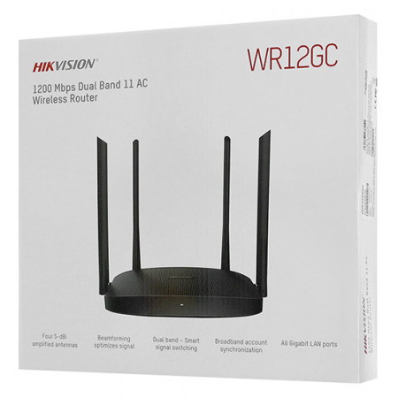 Wi-Fi роутер Hikvision DS-3WR12GC черный