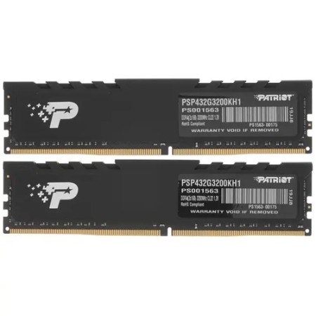 Оперативная память Patriot Signature Line Premium (PSP432G3200KH1) 32 ГБ черный