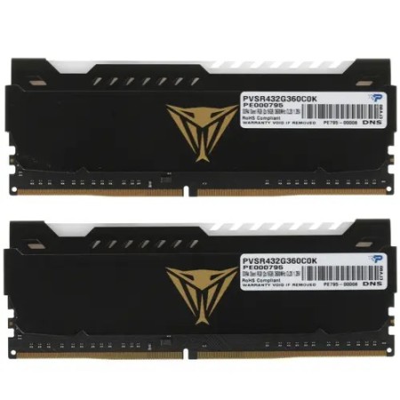 Оперативная память Patriot Viper Steel RGB (PVSR432G360C0K) 32 ГБ черный