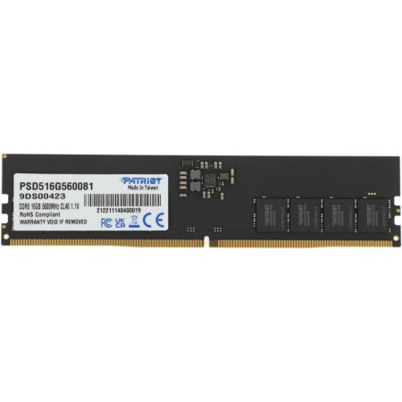 Оперативная память Patriot Signature (PSD516G560081) 16 ГБ черный