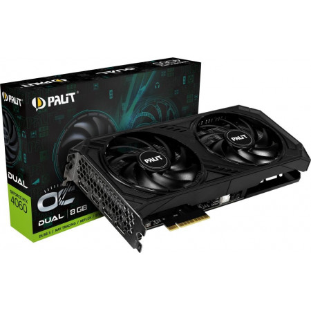 Видеокарта PALIT RTX4060 DUAL GeForce OC 8G (NE64060T19P1-1070D) черный