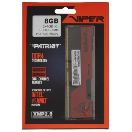 Оперативная память Patriot Viper Elite II (PVE248G266C6K) 8 ГБ красный