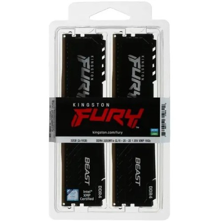 Оперативная память Kingston FURY Beast Black (KF432C16BBK2/32) 32 ГБ черный