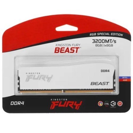 Оперативная память Kingston FURY Beast RGB Special Edition (KF432C16BWA/8) 8 ГБ белый
