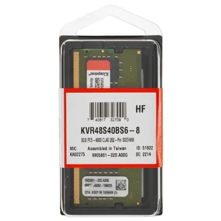 Оперативная память Kingston ValueRAM (KVR48S40BS6-8) 8 ГБ черный