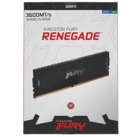 Оперативная память Kingston FURY Renegade (KF436C18RBK2/64) 64 ГБ черный