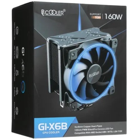 Кулер PCCOOLER GI-X6B черный