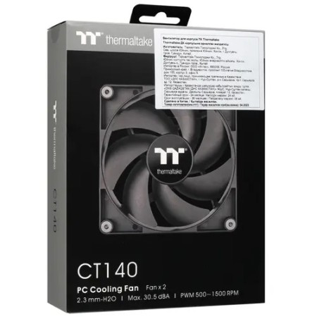 Комплект вентиляторов Thermaltake CT140 Black (CL-F148-PL14BL-A) 2 шт черный