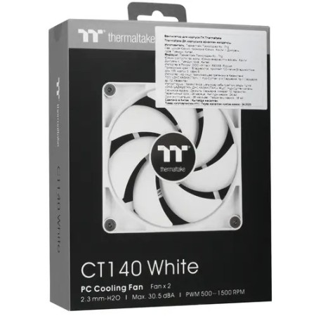 Комплект вентиляторов Thermaltake CT140 White (CL-F152-PL14WT-A) 2 шт белый