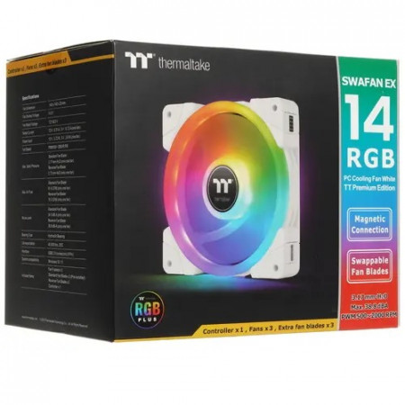 Комплект вентиляторов Thermaltake SWAFAN EX14 RGB WHITE (CL-F162-PL14SW-A) 3 шт белый