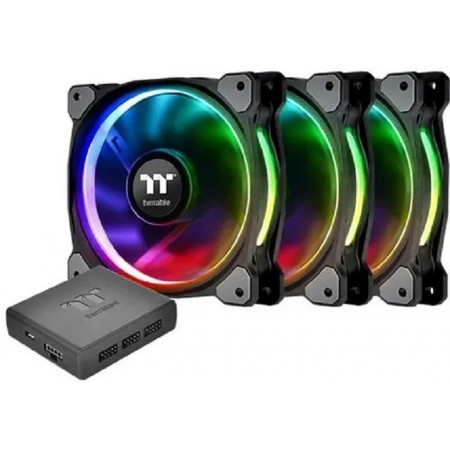 Комплект вентиляторов Thermaltake Riing Plus 14 RGB Radiator Fan TT Premium Edition (CL-F056-PL14SW-A) 3 шт черный