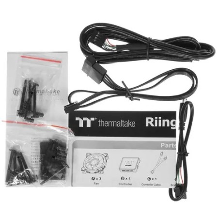 Комплект вентиляторов Thermaltake Riing Quad 12 RGB Radiator Fan White TT Premium Edition (CL-F100-PL12SW-A) 3 шт белый