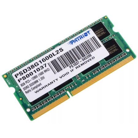 Оперативная память Patriot Signature (PSD38G1600L2S) 8 ГБ черный